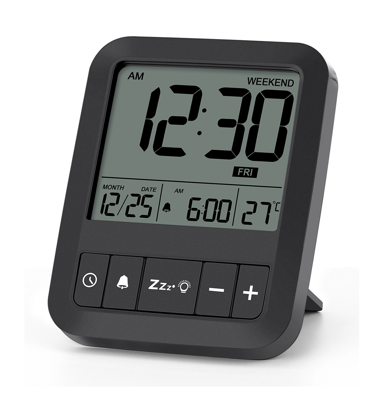 travel alarm clock temperature