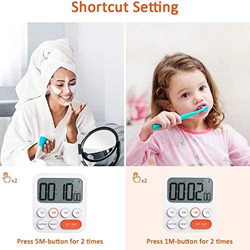 Kitchen Timer Digital Timers For Cooking Magnetic Count Up Or Countdown  Timer Clock With Large Lcd Display And Loud Alarm