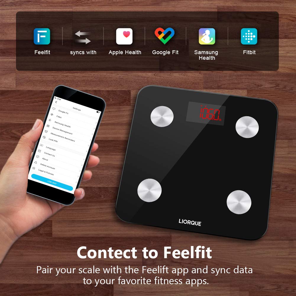 LIORQUE Body Smart Scale,Digital Weight Scale with Body Fat sync with Wi-Fi  Bluetooth, 14 Body Composition Monitor with iOS Android APP, Wireless  Cloud-Storage, 8 Users – LIORQUE
