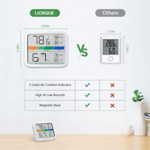 Indoor Digital Thermometer Hygrometer With Max Min Temperature Humidity