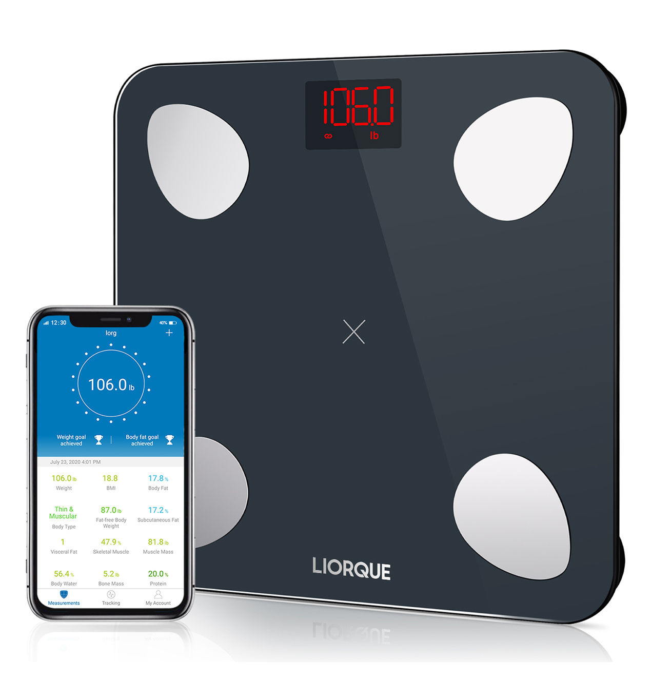 400 lbs Wireless Bluetooth Digital Bathroom Scale with IOS Android App 