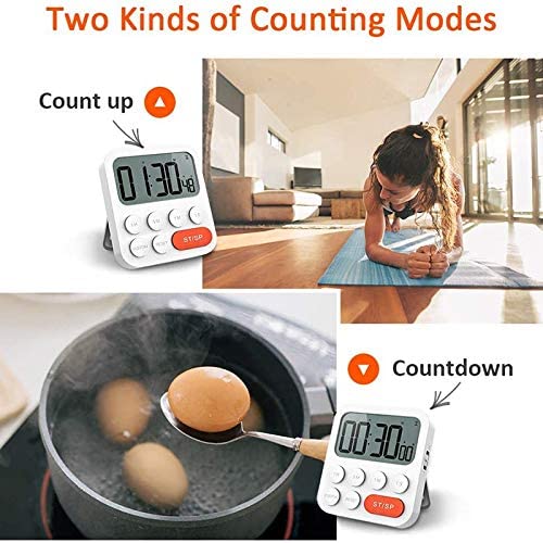 LIORQUE Digital Kitchen Timer Cooking Timer, Magnetic Count Up & Countdown  Timer with Large LCD Display and Loud Alarm, 99 Hour Digital Timer with  Shortcut Setting & Custom Mode – LIORQUE